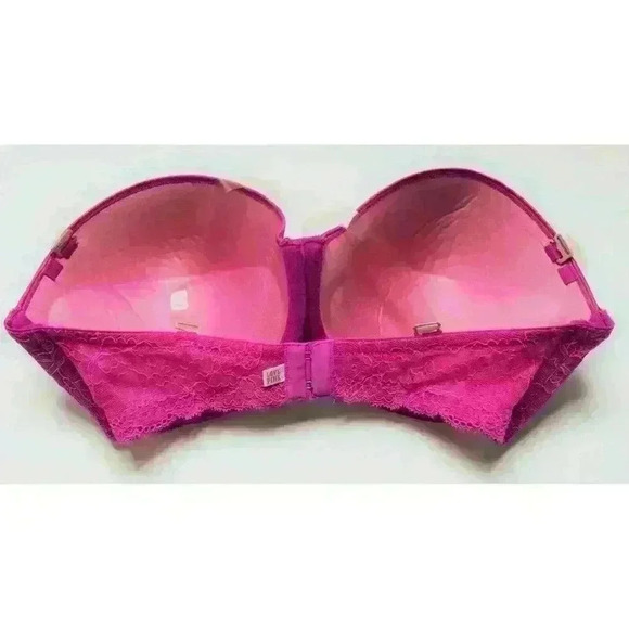 Victorias Secret PINK multi-way push up bra 36D underwired lace accents pink - Picture 2 of 7